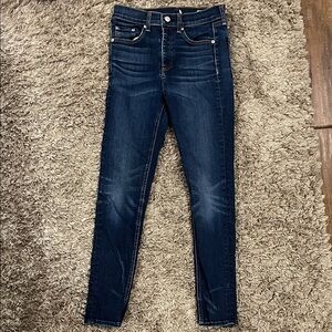 rag & bone Dark High Rise Ankle Skinny Jeans